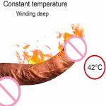 Realistic Penis Heating Dildo Swinging Creep Dick Female Masturbators Wireless Remote Control  Vibrator Sex Toys for Adults 18