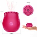 Powerful Rose Shape Vagina Sucking Vibrator Intimate Nipple Sucker Oral Licking Massage Clitoris Stimulation Sex Toys for Women
