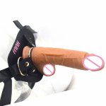 New Big Dildos Strap on Dildos Silicone Imitation Penis Wearing Leather Pants Lesbian Female Masturbation Adult Sex Toys