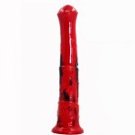 Silicone Anal Plug Horse Dildo Suction Cup Slight Bending Sex Toys For Woman Masturbation Rod Soft 28.5cm Long Massage