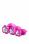 Zestaw korków analnych blush luxe bling plugs trening kit pink