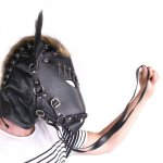 Maska konia bdsm horse mask black leather