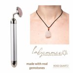 Wibrator i naszyjnik la gemmes lay-on vibrator & necklace rose quartz