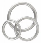komplet 3 silikonowych pierścieni erekcyjnych metaliczny | 100% oryginał| dyskretna przesyłka