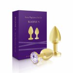 Riannes, Luksusowe złote plugi analne - Rianne S Booty Plug Luxury Set 2x Gold 