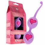 Kulki stymulujące z serduszkiem Feelz Toys - Desi Love Balls Purple fioletowe