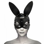 maska z uszami królika coquette czarny