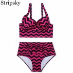 Stripsky bikini push up swimsuit sexy bikinis rainbow bikini high waist swimwear vintage bathing suit plus size swimwear biquini