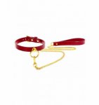 obroża ze smyczą taboom o-ring collar and chain leash czerwony | 100% oryginał| dyskretna przesyłka