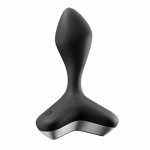 korek analny z aplikacją - satisfyer game changer vibrating anal plug   czarny