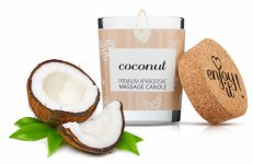 magnetifico - 70ml świeca tworząca olejek do masażu całego ciała z feromonami - o zapachu kokosowym