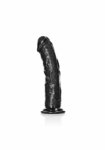 zakrzywione dildo realistyczne na przyssawce realrock 18cm czarny | 100% oryginał| dyskretna przesyłka