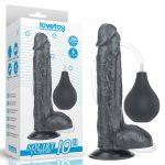 penis z wytryskiem dildo duże 25cm czarny | 100% oryginał| dyskretna przesyłka