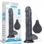 penis z wytryskiem dildo duże 28cm czarny | 100% oryginał| dyskretna przesyłka