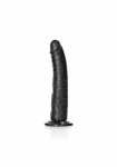 smukłe dildo realistyczne na przyssawce realrock 20,5 cm czarny | 100% oryginał| dyskretna przesyłka
