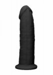 silikonowe dildo na przyssawce realrock 22,8 cm czarny | 100% oryginał| dyskretna przesyłka