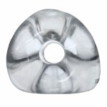 oxballs - pierścień erekcyjny na penisa z 3 otworami tri-sport xl przezroczysty