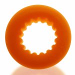 oxballs - pierścień erekcyjny axis na penisa z wypukłościami pomarańczowy 5 cm
