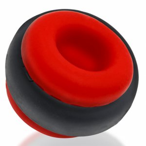 oxballs - pierścień erekcyjny z dodatkowym uciskiem czerwony ultracore axis ring