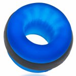 oxballs - pierścień erekcyjny z dodatkowym uciskiem niebieski ultracore axis ring