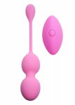 wibrujace kulki vibrating kegel balls 32mm 80g 10 funkcji z pilotem różowy | 100% oryginał| dyskretna przesyłka