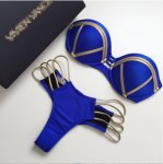 2018 Gold Stamping Bikini Set Sexy Padded Women Swimsuit Push Up Bandeau Swimwear Summer Beachwear Brazil Bathing Suit bandage