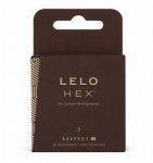 LELO HEX Respect XL prezerwatywy lateksowe 3 sztuki | 100% ORYGINAŁ| DYSKRETNA PRZESYŁKA