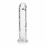 Prosty Penis na Przyssawce RealRock 20cm Przeźroczysty | 100% ORYGINAŁ| DYSKRETNA PRZESYŁKA