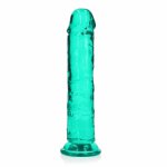 Prosty Penis na Przyssawce RealRock 20cm Zielony | 100% ORYGINAŁ| DYSKRETNA PRZESYŁKA