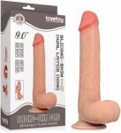 Superrealistyczne dildo 23 cm penis z ruchomą skórką i mocną przyssawką - 73525446