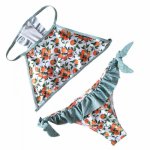 2017 Summer Bikini Sexy Beach Black White Lace Swimwear Swimsuit Women Bathing Suit Set New  Brazilian Bandeau Swim OBR8701