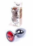 Plug-Jewellery Dark Silver PLUG- Red