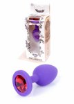 Plug-Jewellery Purple Silicon PLUG Small- Red Diamond