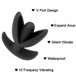 Ikoky, IKOKY Opening Butt Plug Anal Expander Dilator Rechargeable Anal Plug Vibrator Sex Toys for Women Men Prostate Massager