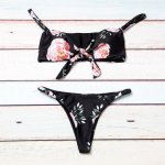 2018 New Sexy Bikini Set Women's Swimsuits Biquinis Push Up Bather Bathing Suit Swimming Black Swimwear Female Maillot De Bain