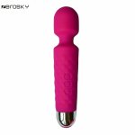 Zerosky, Zerosky Waterproof Vibrator AV Stick USB Chargeable Vibrating Magic Wands Massager Vibrator Sex Toys for Women