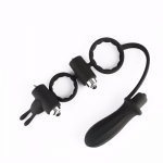 Male Prostate Massager Anal Plug With Vibrating Cock Penis Ring Scrotum Ring Vibrator Sex Toys For Men Butt Plug Sex Product A3