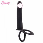 Yafei, YAFEI 10 Speed Vibration Anal Plug Male Double Rings dildo Vibrators Silicone Clitoris Stimulator Adult sex toys for Couples