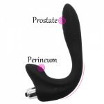 Male Silicone Vibrating Prostate Massager Sex Toys For P-Spot Anal Plug Vibrator with Removable 1 Speed Bullet