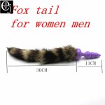 Fox, EJMW Anal Plug Tail Fox Tail Sex Toys For Women Men Soft Erotic Anal Beads But Plug Adult Game Anal Sex Toys Role Play Toys