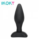 Ikoky, IKOKY Silicone Butt Plug for Beginner Adult Products Anal Plug Anal Sex Toys for Men Women Black Prostate Massager Erotic Toys
