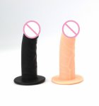 One piece 130*35mm Black/Skin silicone strap on dildos, fake penis for harness strap on, sex toys dildo for female