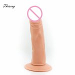 DIAOSHI 21CM TPE Material Realistic Silicone Dildo with Suction Cup, Male Adult Penis for anal plug, Adult Sex Toys For Women