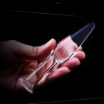 12*2.3cm Glass Anal Butt Plug Adult Male Female Masturbation Crystal Anal Dildo Sex Product Ass Sex Toys for Women Men Anal Wand
