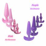 Silicone Anal Plug Beads Jelly Toys Skin Feeling Dildo Adult Sex Toys for Men, Sex Products Butt Plug Sex Toys for Woman