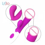 LI BO Vibrator Double Speed Waterproof Silicone G-Spot Stimulation Vibrator Sex Toys AV Wand vibromasseur For Women Masturbator