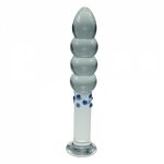Big Pyrex penis beads glass dildo big crystal anal ball but plug sex toys