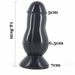 14.8*6.5cm Huge anal butt plug Oval dilatador anal balls prostate massage with strong suction cup dildo sex products for couples