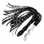 New Genuine Leather Whip Glass Anal Plug Bdsm Toys Flogger Spanking Paddle Tail Plug Adult Games Sex Tools For Sale Unisex
