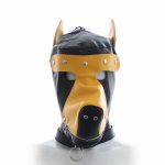 Zipper Mouth Dog Mask Fetish Sex Toy For Woman Couples Restraints Adult Games PU Leather Hood Mask Sexy Bdsm Head Bondage Hook